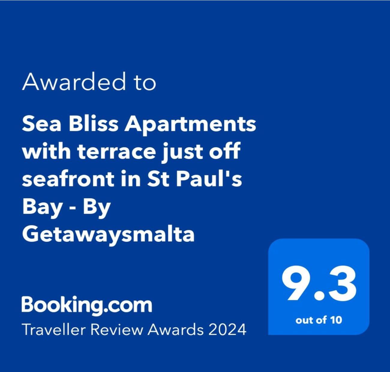 Sea Bliss Apartments With Terrace Just Off Seafront In St Paul'S Bay - By Getawaysmalta St. Paul's Bay Exterior foto